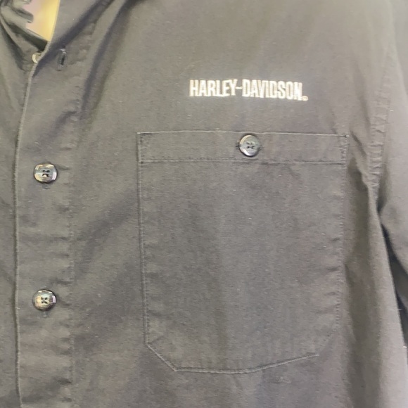 Harley Davidson - Black Short Sleeve Polo With Harley Davidson Above Pocket Med - Picture 3 of 12